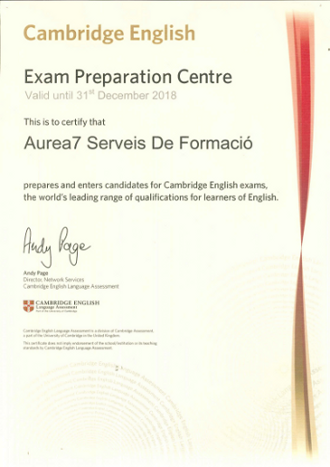 Aurea7 Cambridge exam preparation centre
